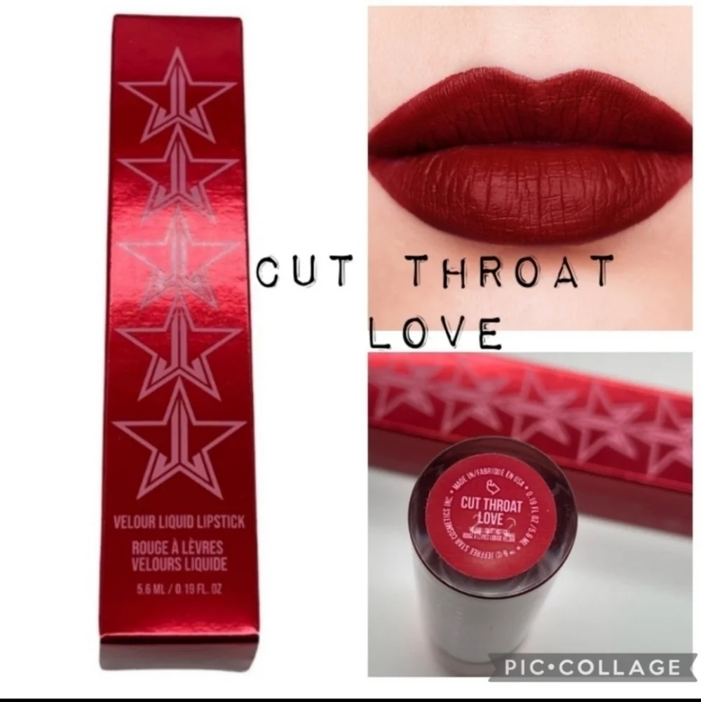 NEW! JEFFREE STAR ⭐️ VELOUR LIQUID LIPSTICK Cut Throat Love Dark Brick Red
